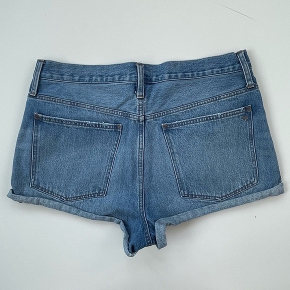 Madewell Women's Relaxed Denim Shorts in Homecrest Wash: Ripped Edition Size 30 - Picture 3 of 11